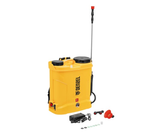 Опрыскиватель ранцевый аккумуляторный DP-10LA, 10 л, 12 В, 8 Ач Denzel