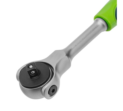 Ключ-трещотка 1/4", 72 зуба, поворотная голова, с быстрым сбросом Сибртех         