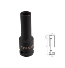 Головка торцевая ударная глубокая шестигранная 1/2", 10 мм TOLSEN TT18260