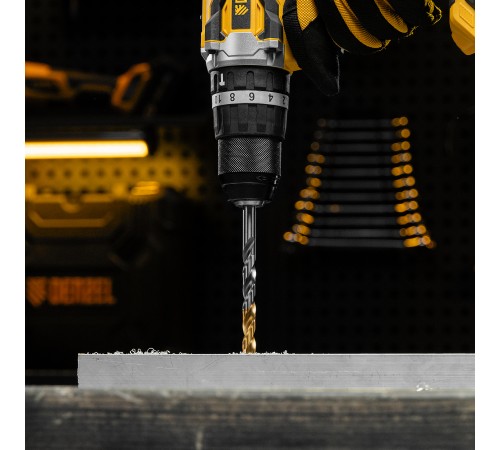 Сверло спиральное по металлу 9 x 125 мм, Р6М5, Golden Tip  Denzel