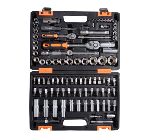 Набор инструментов, 1/2" , 1/4" , CrV, пластиковый кейс 94 предмета Вихрь