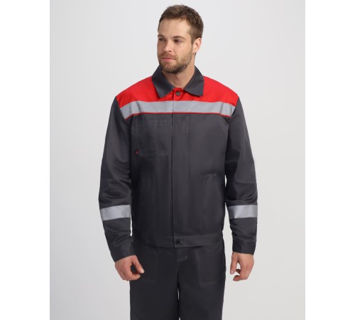 Костюм Легион Премиум-1 СОП CH (тк.Смесовая,240) брюки, т.серый/красный