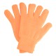 Перчатки трикотажные, акрил, двойные, оранжевый, двойная манжета Сибртех