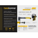 Топор 650г, фиберглассовая рукоятка с TPE, кованый, PTFE покрытие, Hanskonner