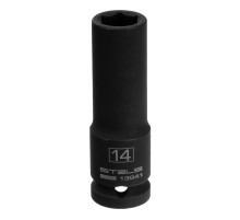 Головка ударная удлиненная шестигранная, 14 мм, 1/2, CrMo Stels