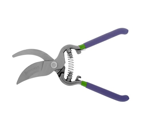 Секатор прямого реза, 255 мм, цельнокованый, металлические обрезиненные рукоятки, Palisad