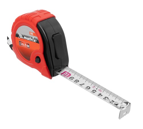 Рулетка Rubber,7,5 м х 25 мм,обрезиненный корпус Matrix