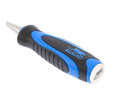 Долото-стамеска, плоская, 20 мм, двухкомпонентная рукоятка, металлический затыльник Барс