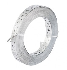 Лента перфорированная, вентиляционная, прямая, 0.55 мм, LP, V 2.5см х 25 м, цинк Сибртех