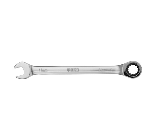 Ключ комбинированный, с трещеткой, 11 мм Denzel