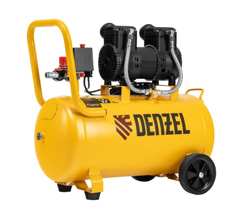 Компрессор безмасл. малошумный DLP-1500/50, 1,5 кВт,50 л, 2850 об/мин, 250 л/мин Denzel