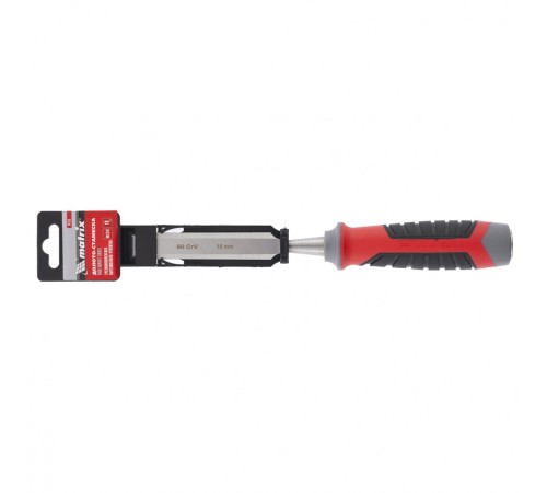 Долото-стамеска, 18 мм, 60 CrV, трехкомпонентная обрезиненная рукоятка Matrix