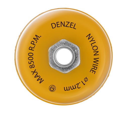 Щетка для УШМ, 100 мм, Чашка, нейлоновая щетина, М14 Denzel Щетка для УШМ, 100 мм, Чашка, нейлоновая щетина, М14 Denzel