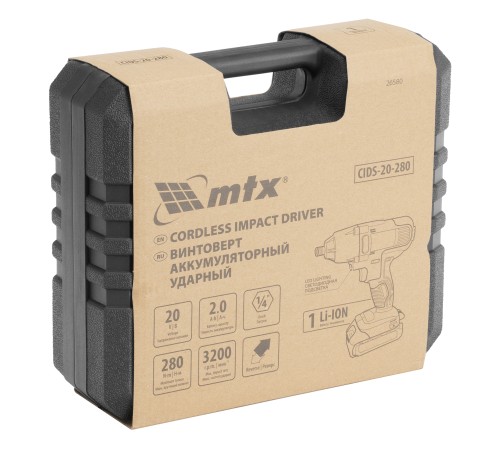 Винтоверт ударный аккумуляторный CIDS-20-280, Li-Ion, 20 В MTX