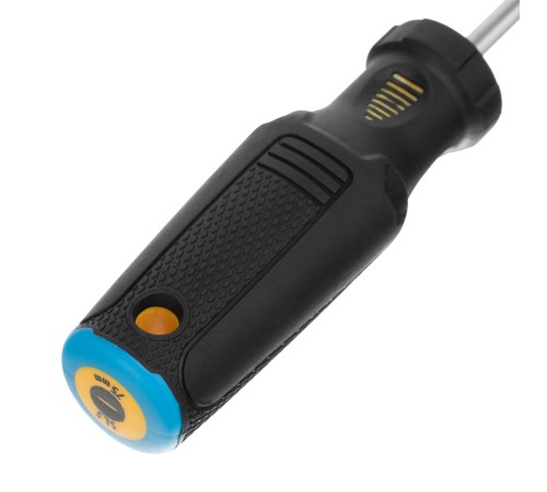 Отвертка SL5x75 мм, CrV, трехкомпонентная рукоятка Denzel