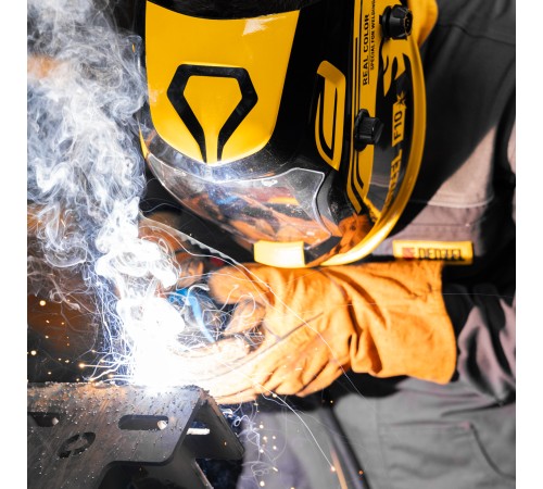 Щиток защитный лицевой (маска сварщика) F10, см. окно 100х96, Real Color, DIN 4-8/9-13 Denzel