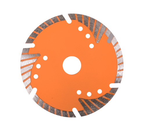 Диск алмазный отрезной Турбо - сегментный, 125 х 22,2 мм, сухая резка Вихрь