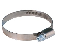 Хомут обжимной накатной, ширина 9 мм, нерж.сталь  70-90 мм ХВАТ
