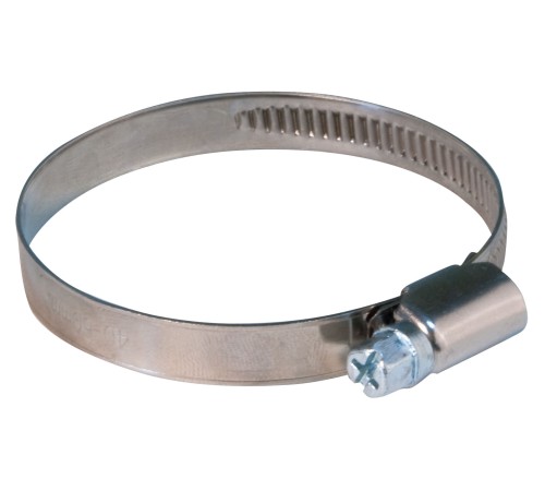 Хомут обжимной накатной, ширина 9 мм, нерж.сталь  20-32 мм ХВАТ