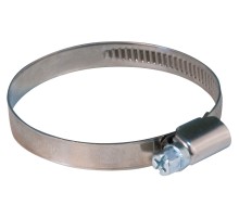 Хомут обжимной накатной, ширина 12 мм, нерж.сталь  70-90 мм ХВАТ