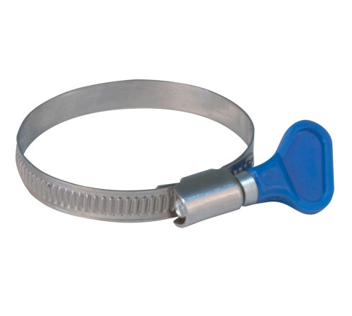 Хомут обжимной накатной с ключом, ширина 9 мм, нерж.сталь 60-80 мм ХВАТ