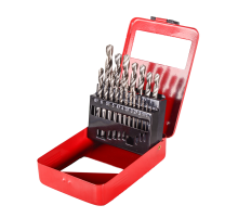 Набор сверл по металлу Вихрь, 1-10мм (через 0,5мм), HSS, 19шт., металл. коробка, цилиндрический хвостовик Набор сверл по металлу Вихрь, 1-10мм (через 0,5мм), HSS, 19шт., металл. коробка, цилиндрический хвостовик