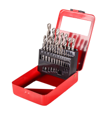 Набор сверл по металлу Вихрь, 1-10мм (через 0,5мм), HSS, 19шт., металл. коробка, цилиндрический хвостовик Набор сверл по металлу Вихрь, 1-10мм (через 0,5мм), HSS, 19шт., металл. коробка, цилиндрический хвостовик