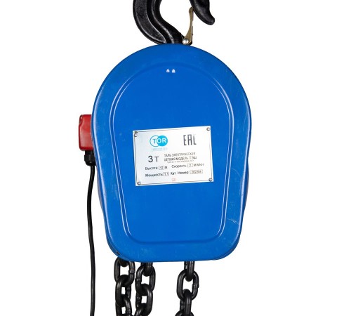 Таль электрическая цепная TOR ТЭШ (DHS) 3,0 т 
12 м Таль электрическая цепная TOR ТЭШ (DHS) 3,0 т 
12 м