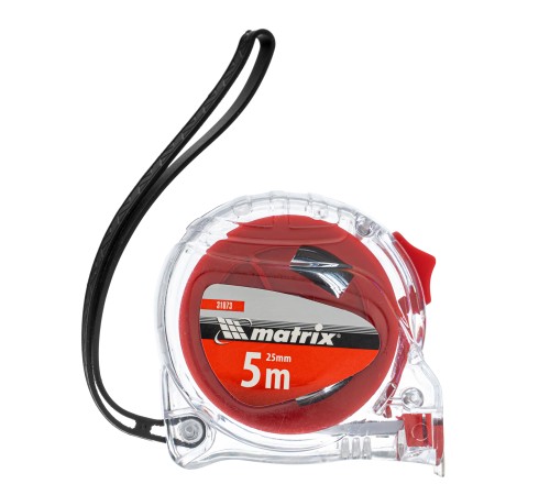 Рулетка Crystal,5 м х 25 мм,корпус из поликарбоната Matrix