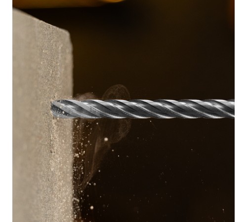 Бур по бетону, цельная крестовая пластина, 8x265 мм, SDS PLUS Denzel