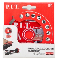 Диск алмазный отрезной сегментированный P.I.T. ACTW02-G115
