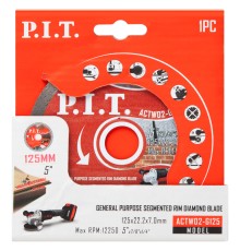 Диск алмазный отрезной сегментированный P.I.T. ACTW02-G125