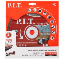 Диск алмазный отрезной сегментированный P.I.T. ACTW02-G230