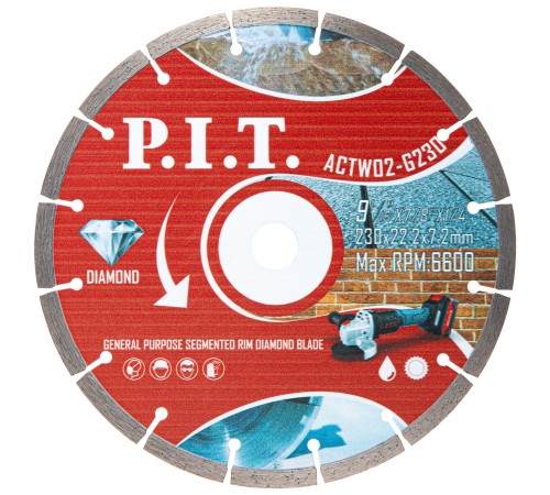 Диск алмазный отрезной сегментированный P.I.T. ACTW02-G230