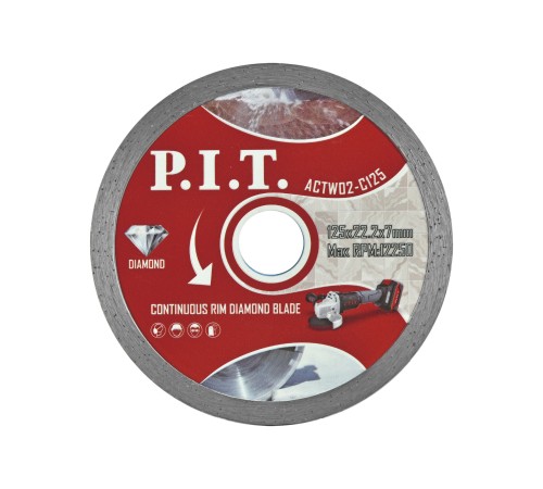 Диск алмазный отрезной сплошной P.I.T. ACTW02-C125