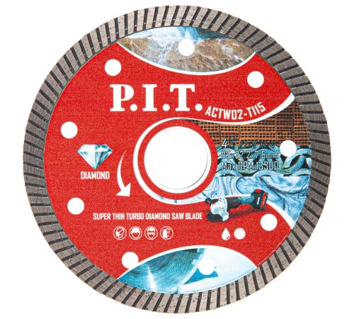 Диск алмазный отрезной Turbo P.I.T. ACTW02-T115