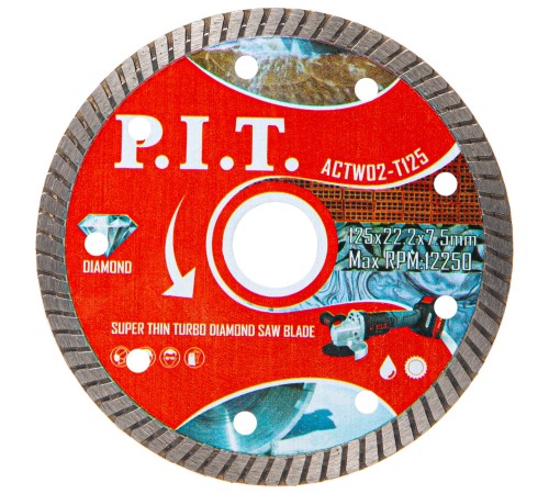 Диск алмазный отрезной Turbo P.I.T. ACTW02-T125