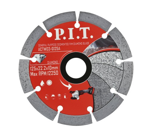 Диск алмазный отрезной сегментированный P.I.T. ACTW03-G125A