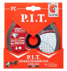 Диск алмазный отрезной сплошной P.I.T. ACTW03-C125A