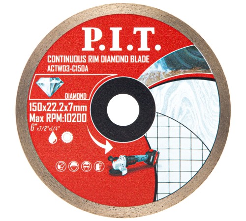 Диск алмазный отрезной сплошной P.I.T. ACTW03-C150A