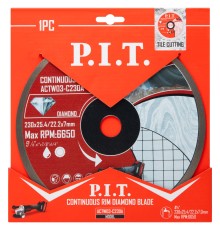 Диск алмазный отрезной сплошной P.I.T. ACTW03-C230A