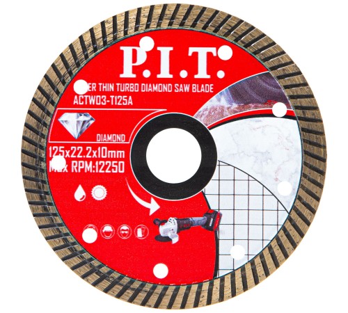 Диск алмазный отрезной Turbo P.I.T. ACTW03-T125A