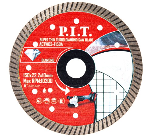 Диск алмазный отрезной Turbo P.I.T. ACTW03-T150A
