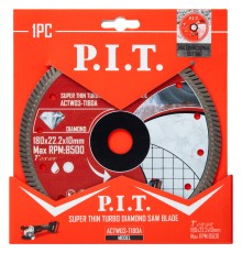 Диск алмазный отрезной Turbo P.I.T. ACTW03-T180A