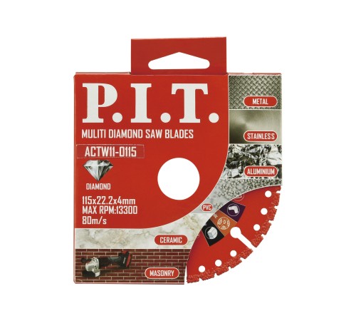 Диск алмазный сегментированный по металлу P.I.T. ACTW11-0115