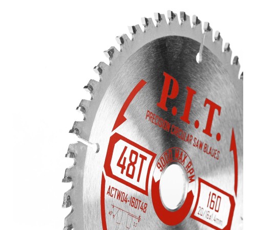 Диск пильный по дереву P.I.T. ACTW04-160T48