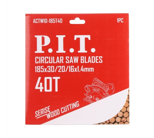 Диск пильный по дереву P.I.T. ACTW04-185T40