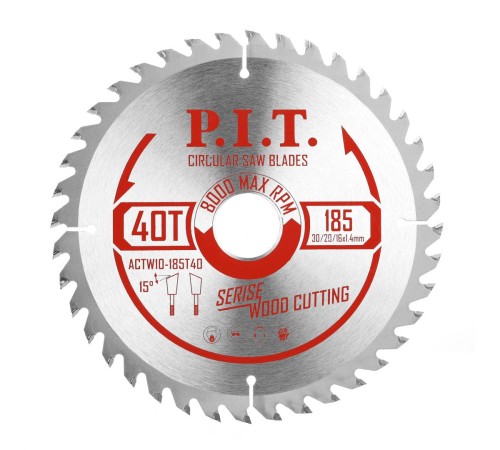 Диск пильный по дереву P.I.T. ACTW04-185T40