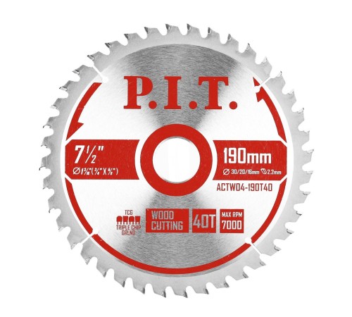 Диск пильный по дереву P.I.T. ACTW04-190T40