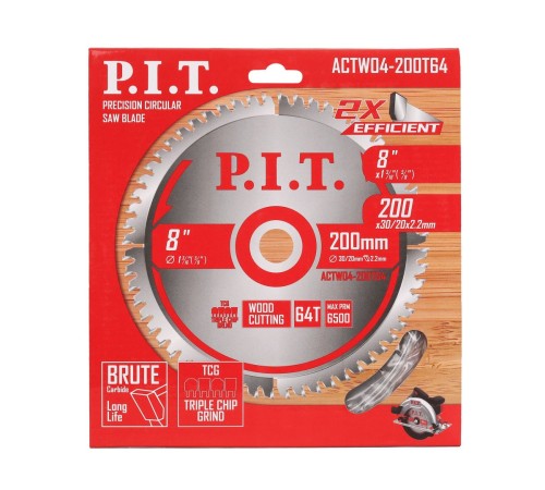Диск пильный по дереву P.I.T. ACTW04-200T64